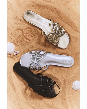 Maeve Logo Slide Sandals - Brown