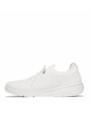 Fitflop Super-Q Knit Laced Sneakers - White