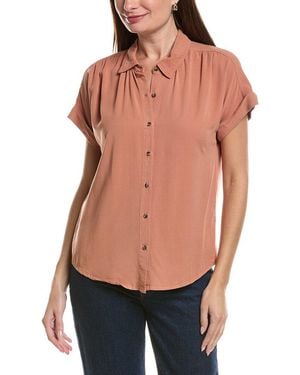 XCVI Twill Rizzo Top - Red