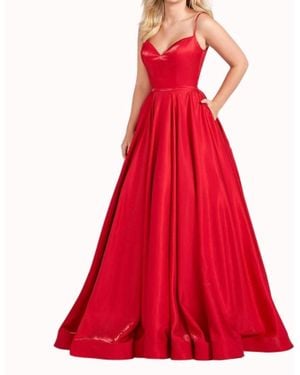 Ellie Wilde A Line Gown - Red