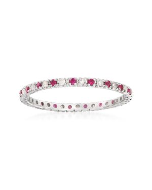 Ross-Simons Ruby And Diamond Eternity Band - Pink
