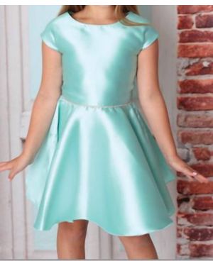 Dolls & Divas Couture Girls Tiffany Cap Sleeve Dress - Blue