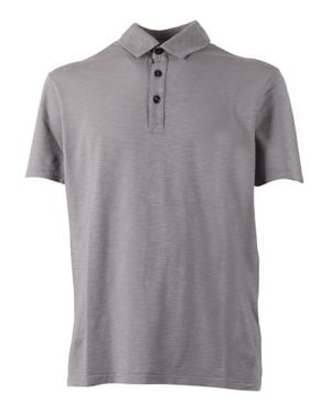 Dondup Textured Cotton Polo Shirt - Gray