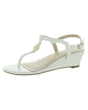 Charter Club Palerrmo Thong Ankle Strap Wedge Sandals - White