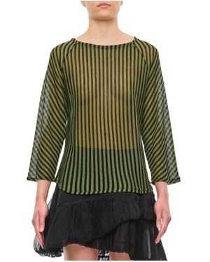 VITELLI Linen Cotton And Wool Raglan Sweater - Green