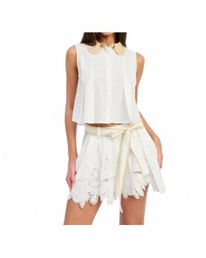 En Saison Anna Shorts - White