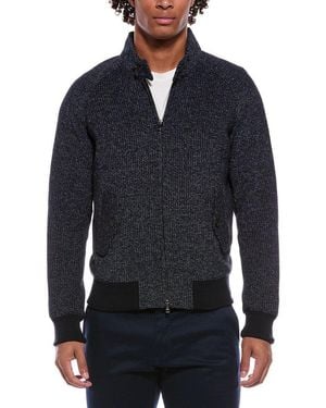 Slowear Wool Bomber Knit Jacket - Blue