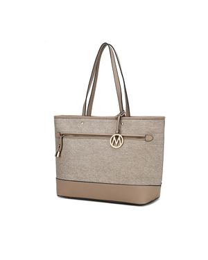 MKF Juno Vegan Leather Tote Bag - Gray