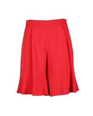 L'Autre Chose Acetate Viscose Shorts - Red