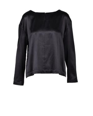 Wild Cashmere Silk Stretch Blouse - Black
