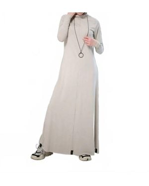 HENRIETTE STEFFENSEN Knit Long Sleeve Maxi Dress - Gray