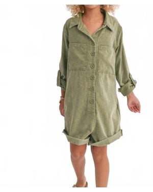 Sadie & Sage Girls Get Like This Romper - Green