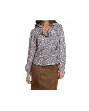 Dex Balloon Sleeved Blouse - Brown