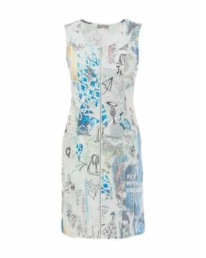 Dolcezza Sleeveless Zip Dress - Blue