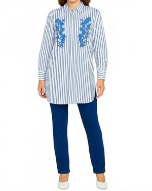 Noen Dara Striped Shirt - Blue