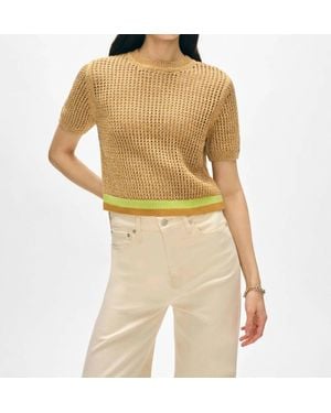 White + Warren Mesh T-Shirt - Yellow