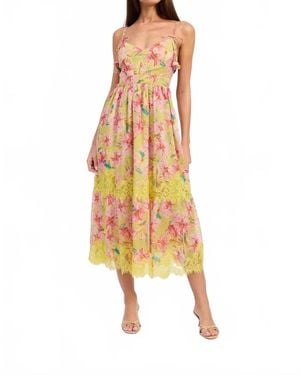 En Saison Eva Midi Dress - Yellow