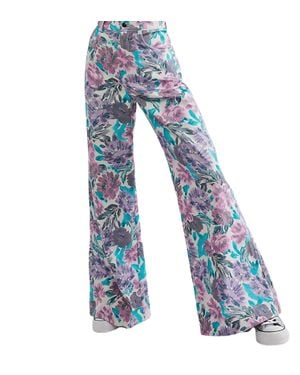For Love & Lemons Tamara Wide Leg Pant - Blue