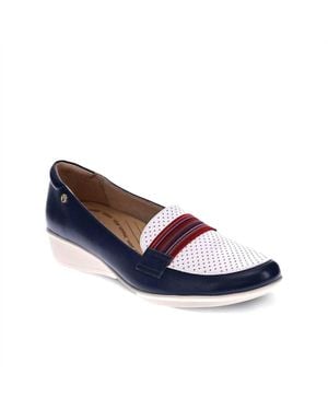 Revere Monte Carlo Wedge Loafer - Blue