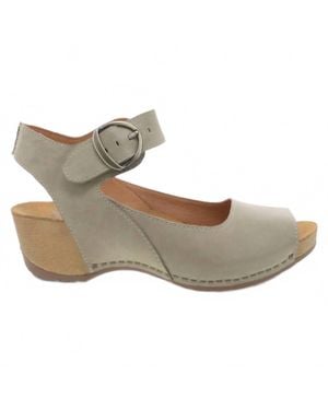 Dansko Tiana Burnished Nubuck Sandal - Gray
