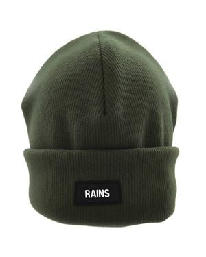 Rains Ribbed Fleece Beanie - Green