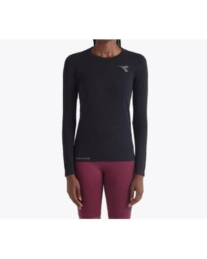 Diadora Stratouno Long Sleeve T-Shirt - Black