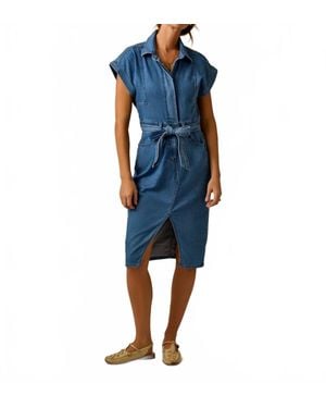 Carve Designs Franny Lightweight Denim Dress - Blue
