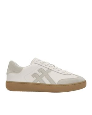 Fitflop The Dash T-Toe Leather/Suede Sneakers - White