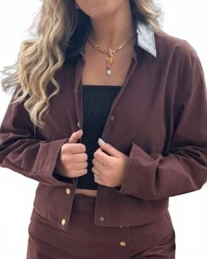 Reset By Jane Carly Drop Shoulder Jacket - Purple