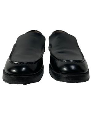 BY FAR Rafael Almond-Toe Slip-On Loafers - Black