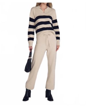 Bella Dahl Side Stripe Straight Leg Pant - Blue