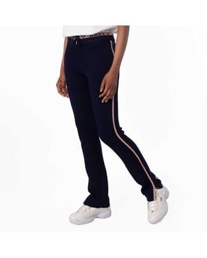 Bally Knit Track Pants With Contrast Side Stripe, Brand Size 40 Us - Blue