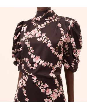 MISA Los Angles Luella Satin Top - Black