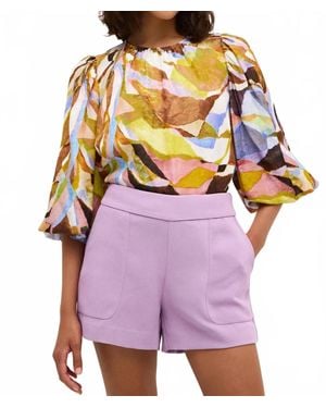 Marie Oliver Mia Mid-Rise Short - Purple