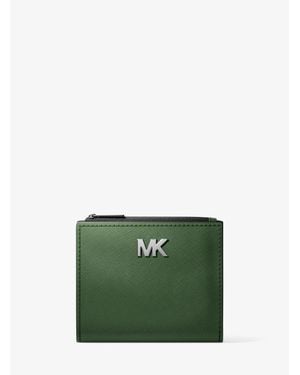 Michael Kors Outlet Cooper Leather Zip Wallet - Green