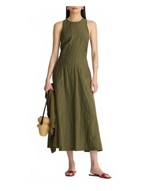 Apiece Apart Sculpted Uma Sleeveless Maxi Dress - Green