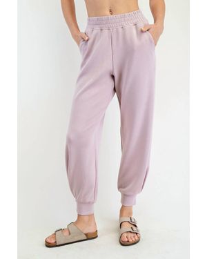 Rae Mode Modal Scuba Jogger Pants - Pink