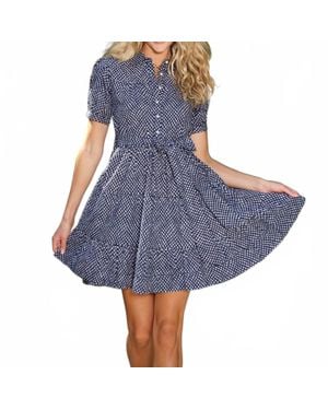 Just Darviny Delray Mini Dress - Blue