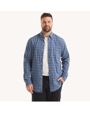 Nautica Big & Tall Plaid Shirt - Blue