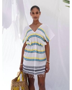 lemlem Sediri Short Patio Dress - White