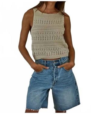 By Together Rael Sleeveless Sweater Pullover Top - Blue