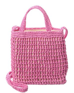 Madewell The Small Transport Straw Crossbody - Pink