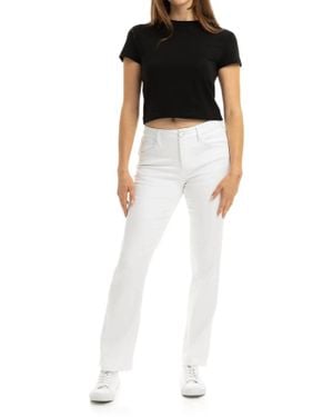 1822 Denim Better Butter Mid-Rise Slim Straight Jeans - Black