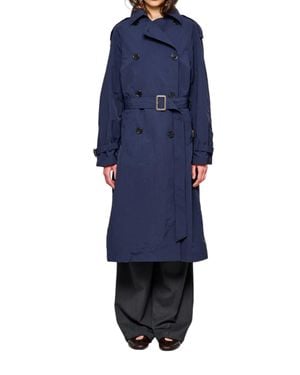 OOF WEAR Trench Compact Nylon Trench Coat - Blue