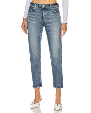 Moussy Avenal Tapered Mid Rise Jean - Blue