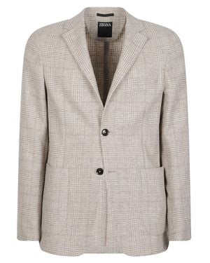 ZEGNA Lux Tailoring Wool-Cashmere Blazer - Natural