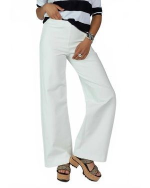 ODEEH Milk High Waist Wide Leg Pant - White