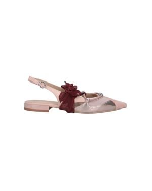Pinko Gianira Pointed Bow Slingback Ballerinas - Pink