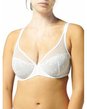 Simone Perele Full Coverage Plunge Bra - White