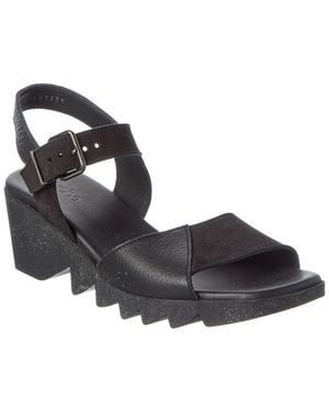 Arche Himzaa Leather Sandal - Black